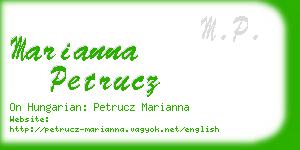 marianna petrucz business card
